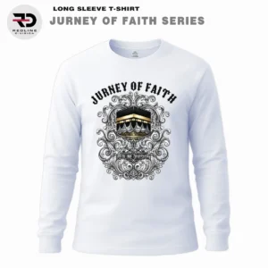 Kaos Lengan Panjang Pria Putih REDLINE DIVISION Journey of Faith Series Katun Premium
